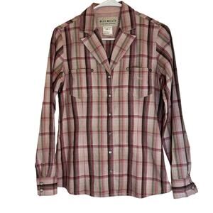 Blue Willi's Women's Western Long‎ Sleeve Shirt Snap Buttons Size Small